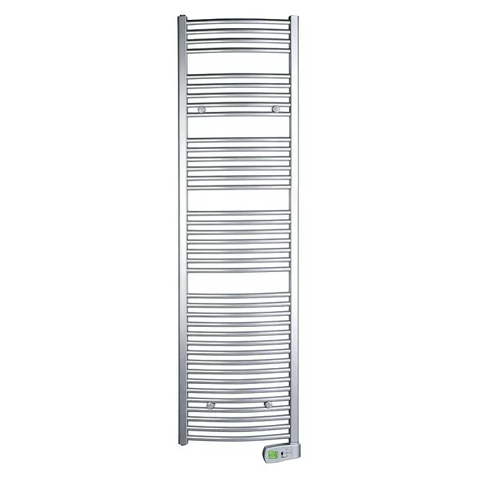 Rointe Radiador toallero eléctrico Sygma - An x Al: 50 x 190 cm, 1.000 W, Cromo - Un elegante toallero de metal con calefacción, ideal para baños. Ofrece toallas calientes y un ambiente confortable en la estancia.