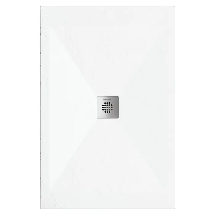 Duplach Plato de ducha Sorty - L x An: 200 x 90 cm, Material compuesto, Blanco - Plato de ducha cuadrado en blanco con desagüe central. Diseño moderno para un baño elegante.