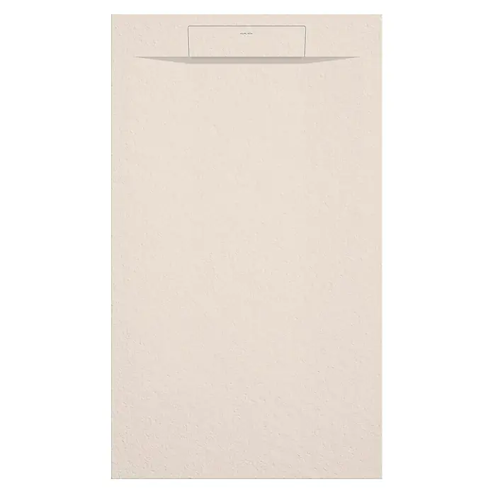 Duplach Plato de ducha Zeus - L x An: 160 x 70 cm, Material compuesto, Crema - Elegante plato de ducha beige. Su superficie texturizada y desagüe integrado lo convierten en un punto focal moderno en el baño.