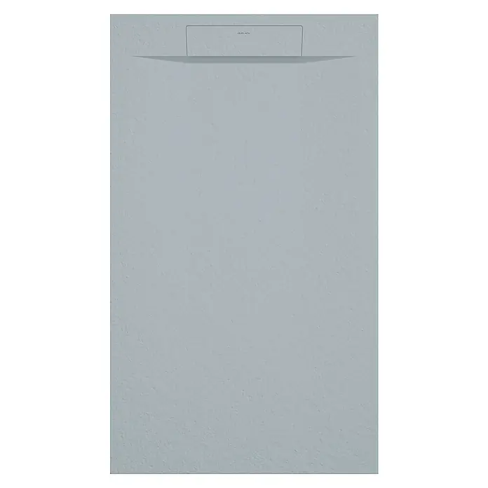 Duplach Plato de ducha Zeus - L x An: 80 x 70 cm, Material compuesto, Gris - Plato de ducha de color claro con diseño plano y desagüe integrado, ideal para baños modernos.