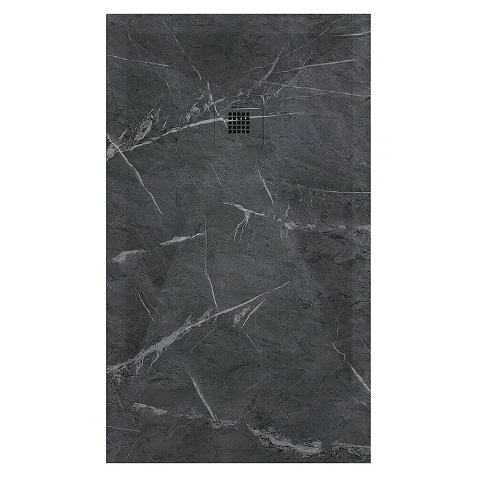 Duplach Plato de ducha 3D (L x An: 200 x 80 cm, Material compuesto, Negro Marquina) | BAUHAUS