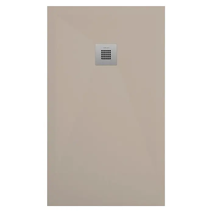 Duplach Plato de ducha Plus - L x An: 80 x 70 cm, Material compuesto, Arena - Plato de ducha beige con un desagüe cuadrado en el centro. El plato de ducha simple es una adición elegante a cualquier baño.