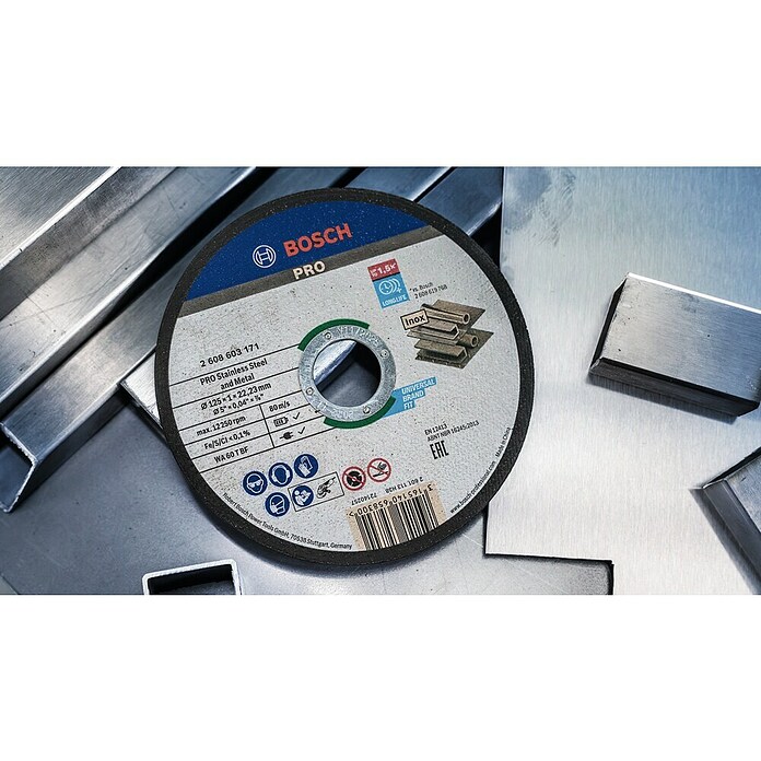 Bosch Professional Rezalna plošča Standard for Inox Rapido  (Premer diska: 125 mm, Debelina plošče: 1 mm) | Rezalni diski | Dodatki za kotne brusilnike | Dodatna oprema za stroje | Orodja in stroji | Izdelki | BAUHAUS