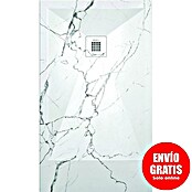 Duplach Plato de ducha 3D (L x An: 130 x 90 cm, Material compuesto, Mármol Blanco) | BAUHAUS