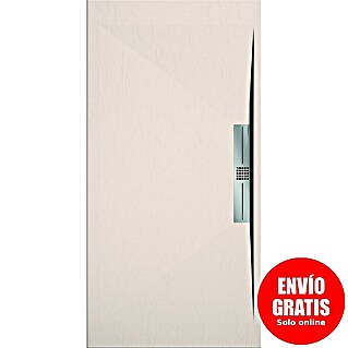 Duplach Plato de ducha Side (L x An: 80 x 80 cm, Material compuesto, Crema)