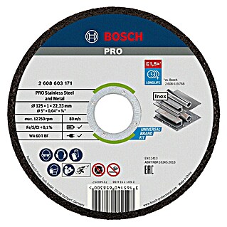 Bosch Professional Rezalna plošča Standard for Inox Rapido (Premer diska: 125 mm, Debelina plošče: 1 mm)