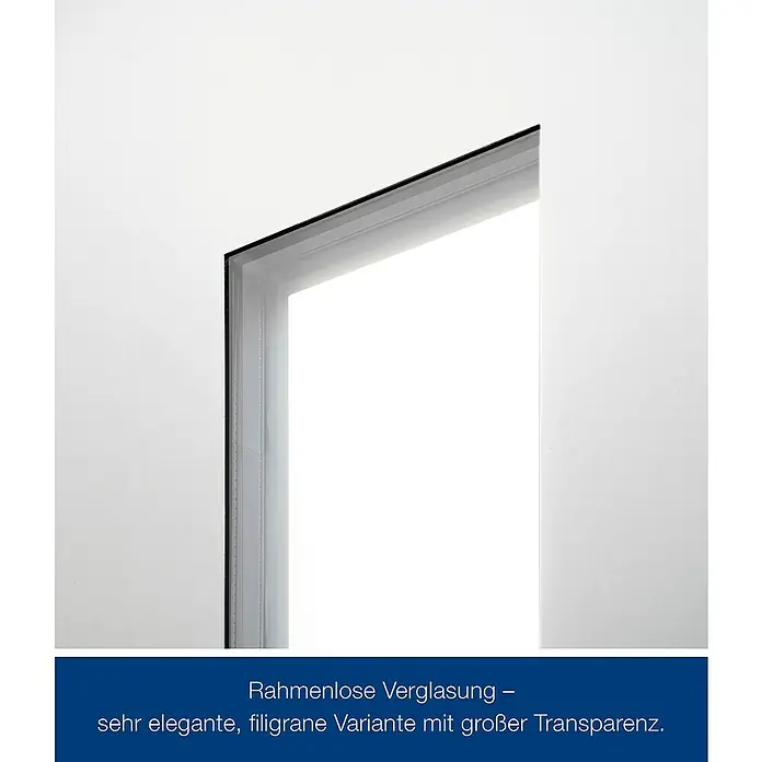 Hörmann EcoStar Haustür THP 610S A3 - 110 x 210 cm, DIN Anschlag: Links, Verkehrsweiß - Elegante, rahmenlose Fensterverglasung für mehr Transparenz und ein filigranes Design. Ideal für moderne Architektur.