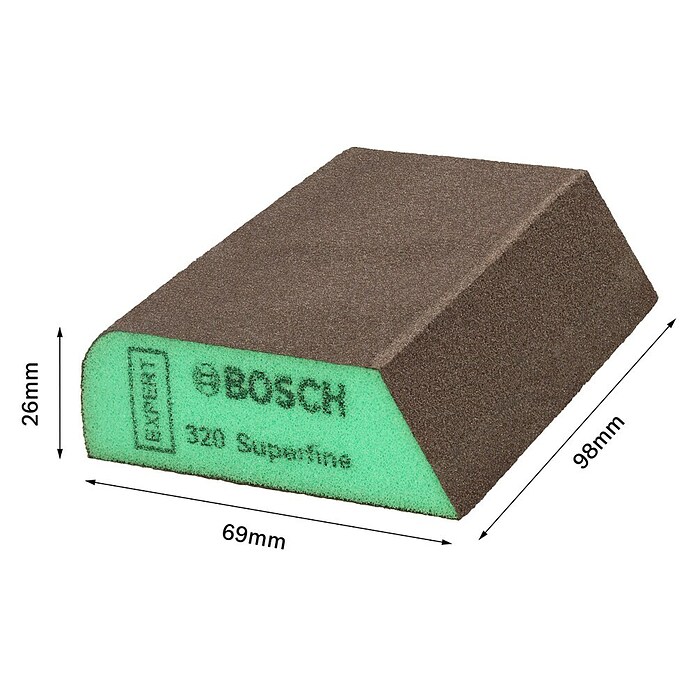 Bosch Professional Expert Schleifschwamm S470 (Korngröße: Sehr Fein, 1 Stk., L x B x H: 97 x 69 x 26 mm) | BAUHAUS
