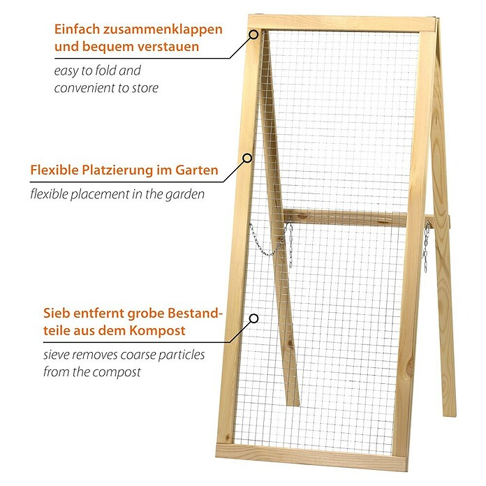 Dobar Durchwurfsieb (53 x 110 x 85 cm, Holz) | BAUHAUS