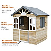Dobar Spielhaus (L x B x H: 115 x 102 x 129 cm, Holz, Naturbelassen/Anthrazit) | BAUHAUS