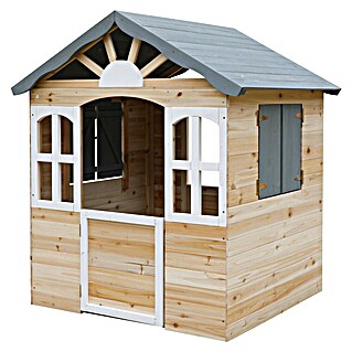 Dobar Spielhaus (L x B x H: 115 x 102 x 129 cm, Holz, Naturbelassen/Anthrazit)