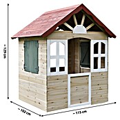 Dobar Spielhaus (L x B x H: 115 x 102 x 129 cm, Holz, Naturbelassen/Rot) | BAUHAUS
