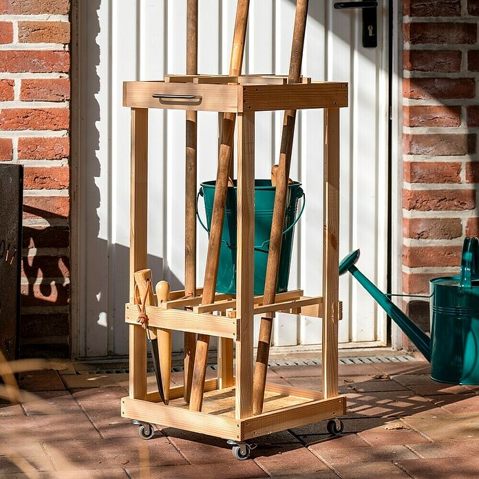 Dobar Gerätehalter (L x B x H: 38 x 38 x 86 cm, Holz) | BAUHAUS