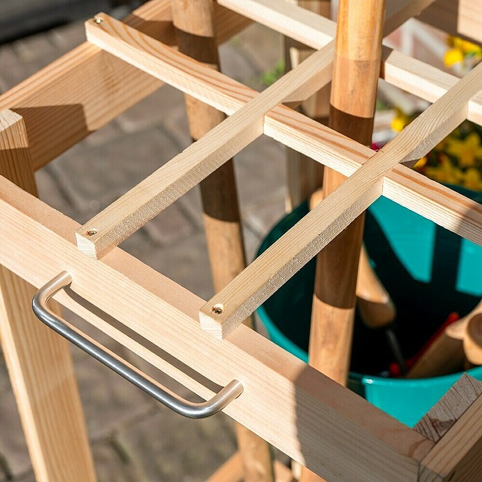 Dobar Gerätehalter (L x B x H: 38 x 38 x 86 cm, Holz) | BAUHAUS
