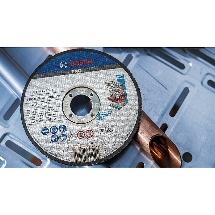 Bosch Professional Disco de corte Rapido Multi Construction (Diámetro disco: 125 mm, Específico para: Materiales de obra)