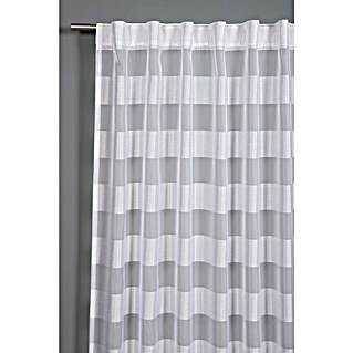 Schlaufenschal Streifen (Weiß, Polyester)