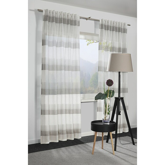 Schlaufenschal Etamine (Grau/ weiß, L x B: 175 x 140 cm) | BAUHAUS