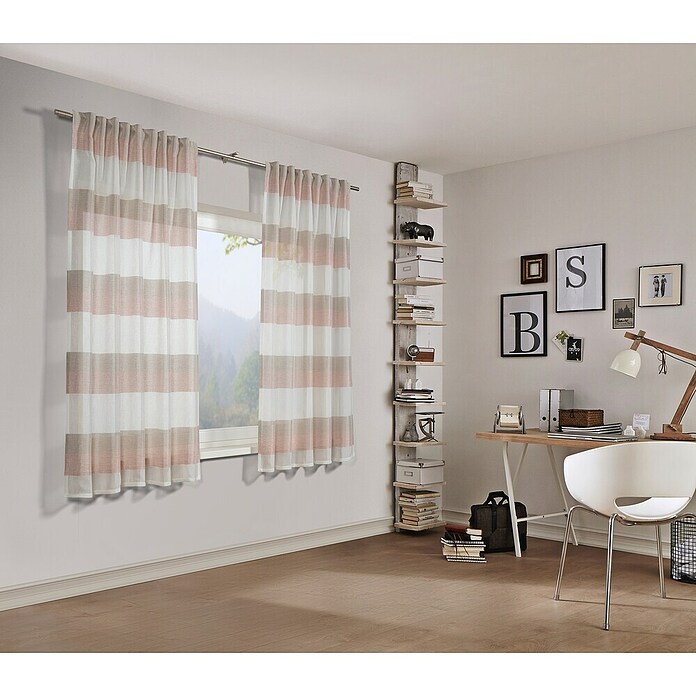 Schlaufenschal Etamine (Rosa/ weiß, L x B: 245 x 140 cm) | BAUHAUS
