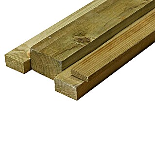Listón para construcción sin pulir (250 x 4,8 x 2,4 cm, Abeto rojo/abeto, Lijado)