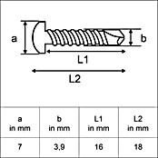 Sarei Schrauben Konsolenträger (3,9 mm, Verzinkt, 25 Stk.) | BAUHAUS