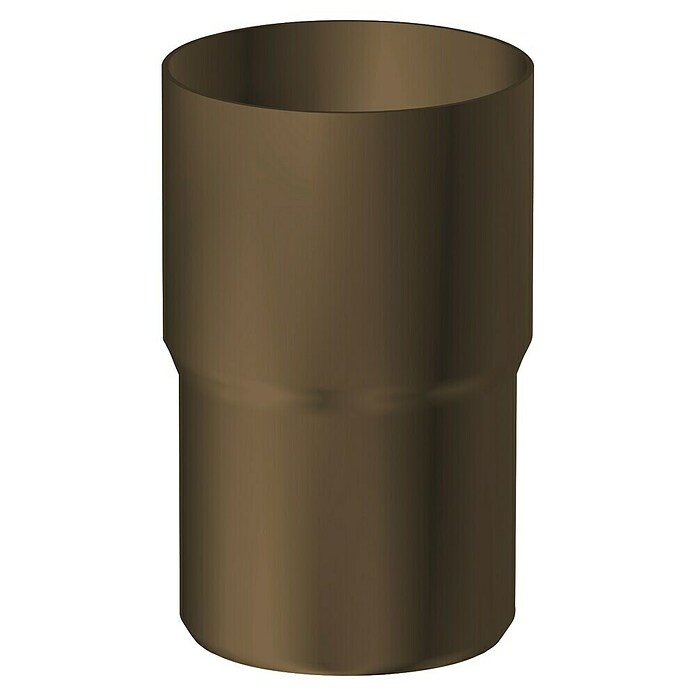 Sarei Fallrohrverbinder (Nennweite: 80 mm, Aluminium, Terrabraun RAL 8028) | BAUHAUS