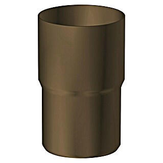 Sarei Fallrohrverbinder (Nennweite: 80 mm, Aluminium, Terrabraun RAL 8028)