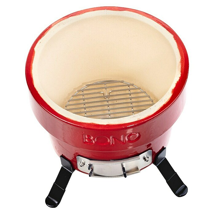 Kamado Bono Roštilj na drveni ugljen Hibachi  (Promjer površine roštilja: 31 cm, Crvena) | BAUHAUS