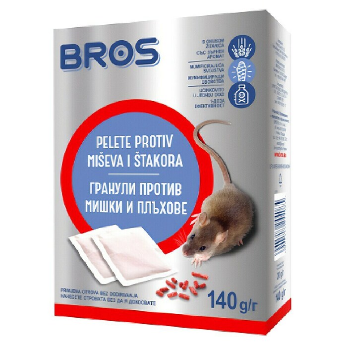 Bros Sredstvo za borbu protiv štakora i miševa BS-1632  (120 g) | BAUHAUS
