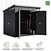 Hoggar Caseta de jardín Nova (Medidas ext. (An x Pr): 238 x 192 cm, Plástico, Antracita) | BAUHAUS