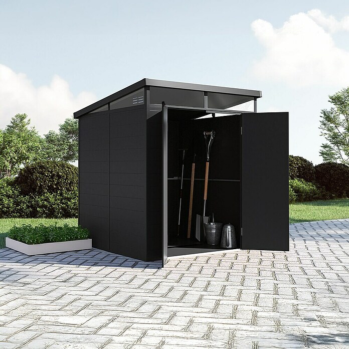 Hoggar Caseta de jardín Nova (Medidas ext. (An x Pr): 190 x 192 cm, Plástico, Antracita) | BAUHAUS