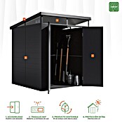 Hoggar Caseta de jardín Nova (Medidas ext. (An x Pr): 190 x 192 cm, Plástico, Antracita) | BAUHAUS