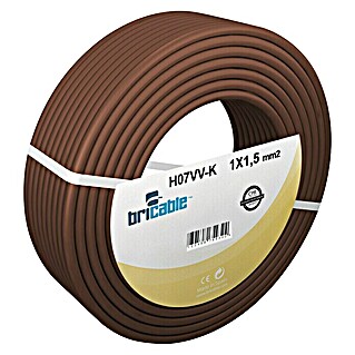 Bricable Cable unipolar Fase (H07V-K1x1,5, 100 m, Marrón)