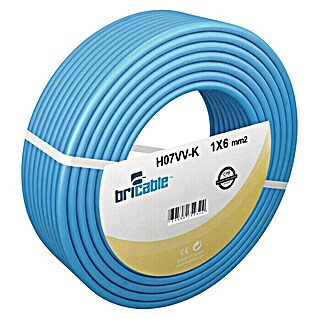 Bricable Cable unipolar neutro (H07V-K, Número de cables: 1, 6 mm², 25 m, Azul)