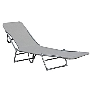 Gartenliege Westside (L x B x H: 182 x 56 x 24,5 cm, Stahl, Grigio Grau, Klappbar)