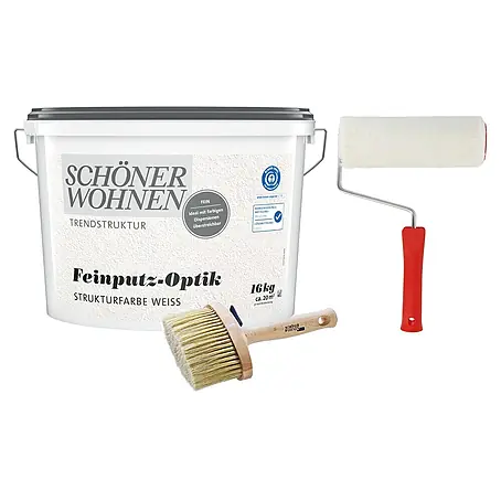 SCHÖNER WOHNEN-Farbe Trendstruktur Dekoputz-Set Feinputz-Optik