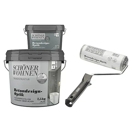 SCHÖNER WOHNEN-Farbe Betondesign-Optik Dekoputz-Set