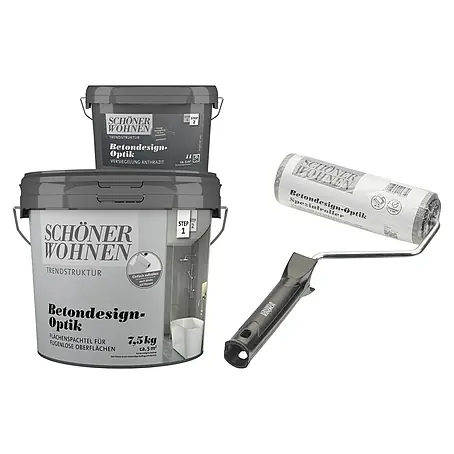 SCHÖNER WOHNEN-Farbe Betondesign-Optik Dekoputz-Set