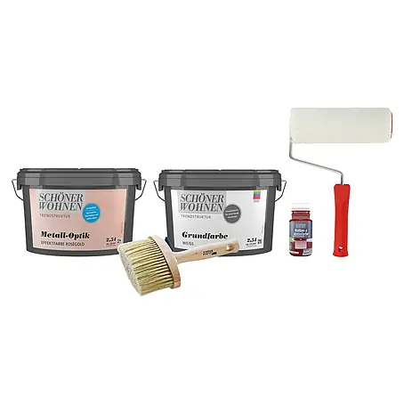 SCHÖNER WOHNEN-Farbe Trendstruktur Dekoputz-Set Metall-Optik