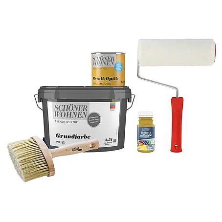SCHÖNER WOHNEN-Farbe Trendstruktur Dekoputz-Set Metall-Optik