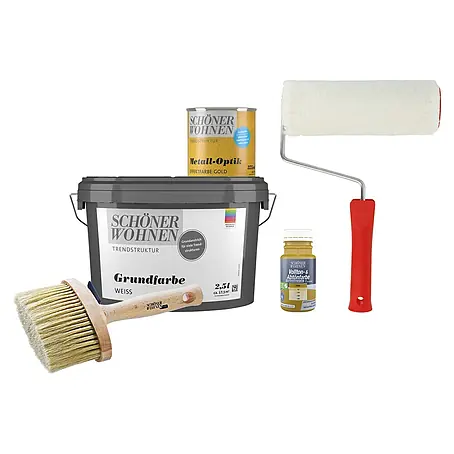 SCHÖNER WOHNEN-Farbe Trendstruktur Dekoputz-Set Metall-Optik