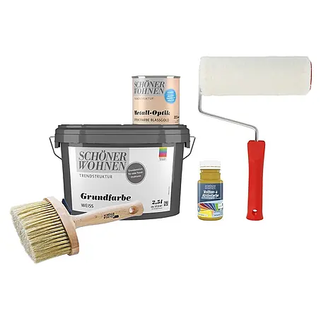 SCHÖNER WOHNEN-Farbe Trendstruktur Dekoputz-Set Metall-Optik