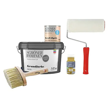 SCHÖNER WOHNEN-Farbe Trendstruktur Dekoputz-Set Metall-Optik