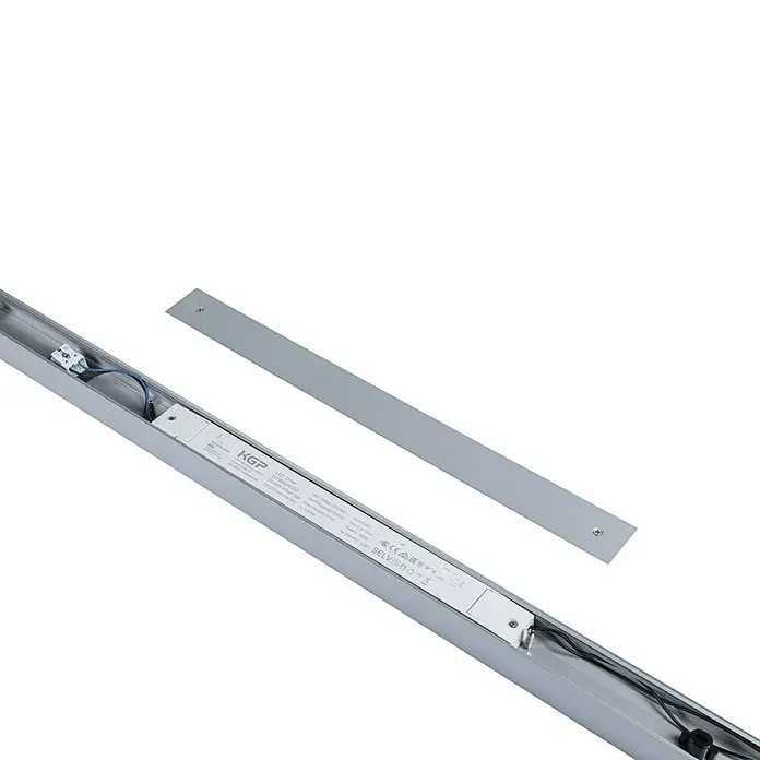 Paulmann Linion Stromeinspeisung Power Channel - 100 x 4 x 4 cm, Chrom matt, Nicht Dimmbar - Detailaufnahme eines LED-Treibers von KGP in einem Aluminiumgehäuse. Ideal für moderne Beleuchtungssysteme.