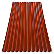 Placa de cubierta Ecolina (Rojo, 3 m x 1,1 m x 1,8 mm, PVC)