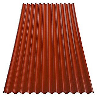 Odem Lámina corrugada Ecolina (Rojo, 2 m x 1,1 m x 1,8 mm, PVC)