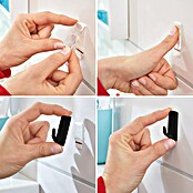Tesa Powerstrips Zelfklevende haak (Hoekig, Grootte: S, Zwart, 3 st.) | BAUHAUS