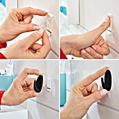 Tesa Powerstrips Selbstklebehaken (Oval, Größe: S, Schwarz, 3 Stk.) | BAUHAUS