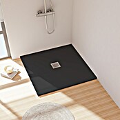 Camargue Douchebak Brooklyn (l x b: 90 x 90 cm, Mineraal gietwerk, Zwart) | BAUHAUS