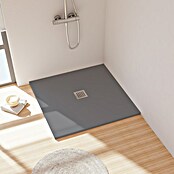 Camargue Douchebak Brooklyn (l x b: 90 x 90 cm, Mineraal gietwerk, Grijs) | BAUHAUS