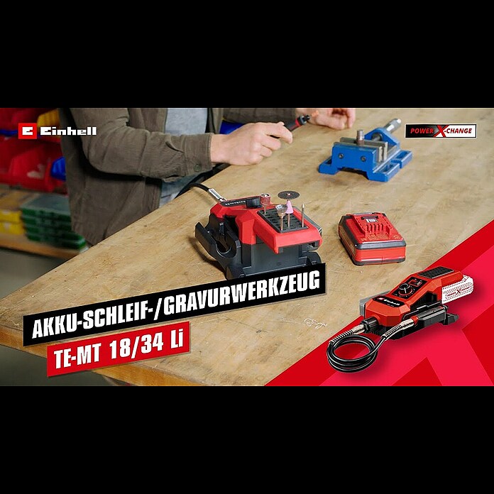 Einhell Power X-Change 18V Schleif- & Gravurwerkzeug TE-MT 18/34 Li-Solo (Ohne Akku, 5 000 U/min - 34 000 U/min) | BAUHAUS